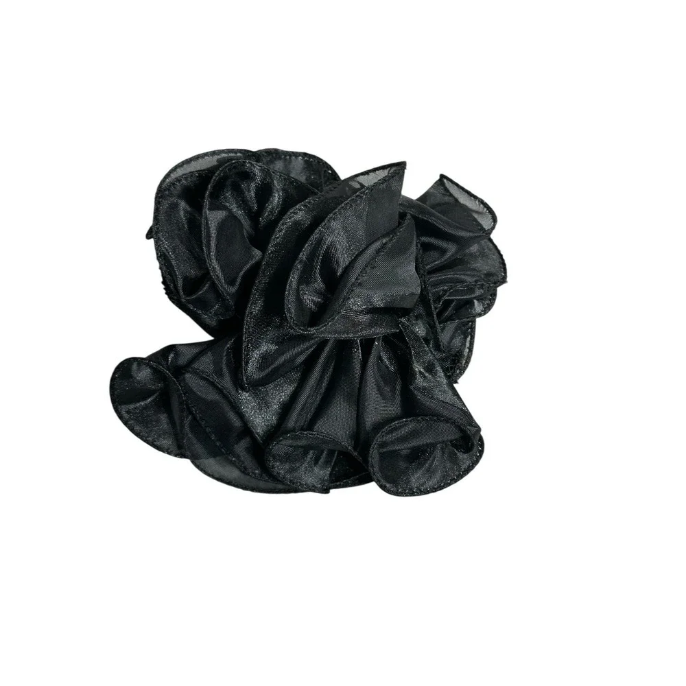 NEW fancy ribbon hair‎ claw clip accessory BLACK Y2K